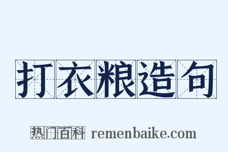打衣粮造句是什么意思的图片